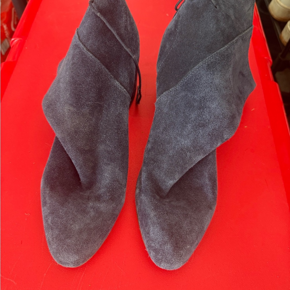 Elegant Blue Suede Women's Shoes